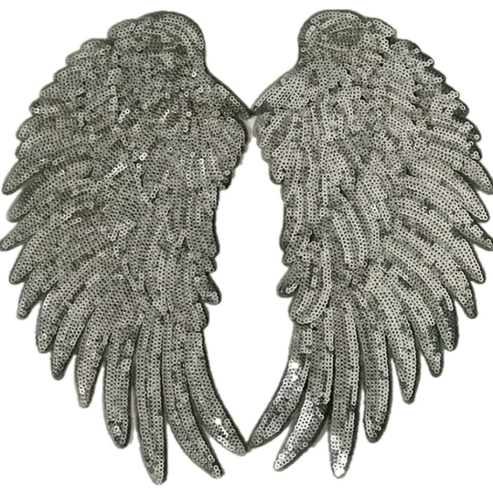 1Pair silver wing